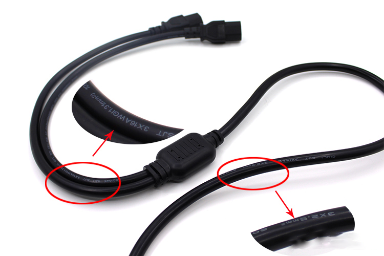 C13 16A to dual 10A Power Cable