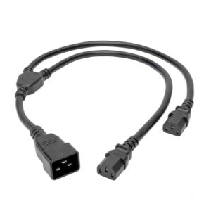 C20 to dual C13 splitter Power Cable