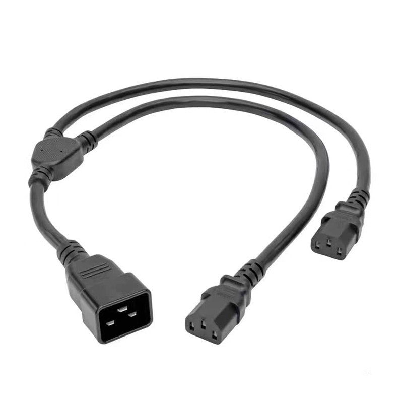 C20 to dual C13 splitter Power Cable