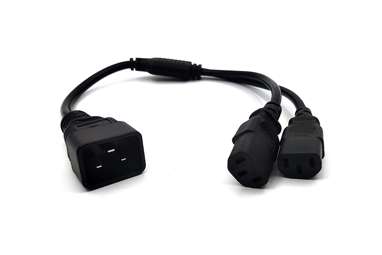 C20 to dual C13 splitter Power Cable