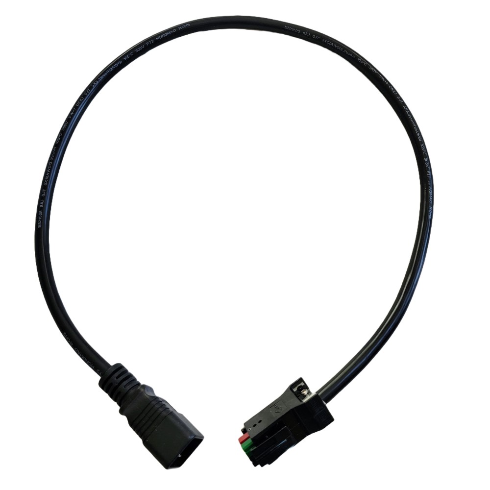 IEC C20 to Canaan Avalon A14/A15 series power cord, 12 AWG, 20A, 5ft