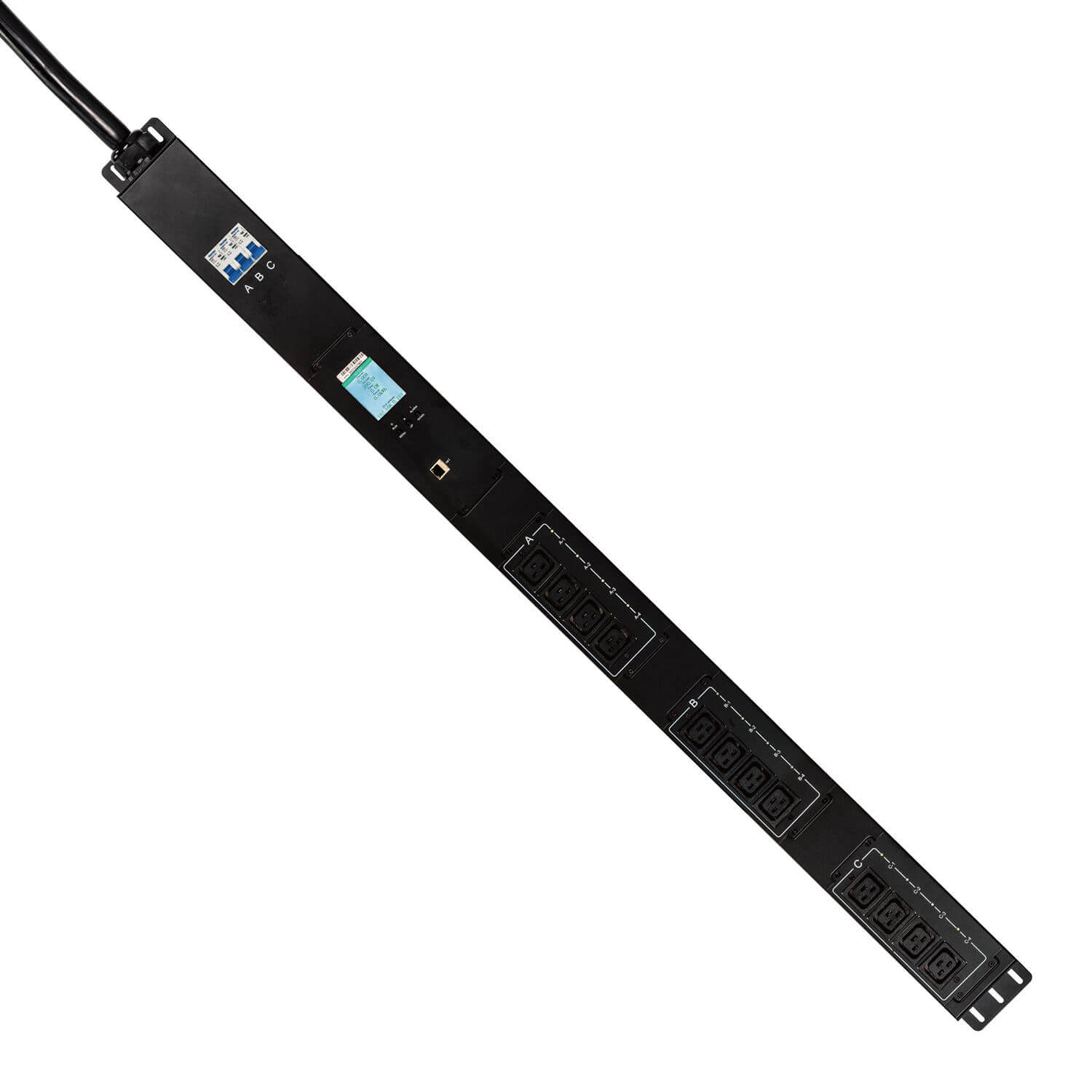 Smart Mining PDU 45kW, 12-Port C19, 3-Phase 63A Metal Power Distribution Unit