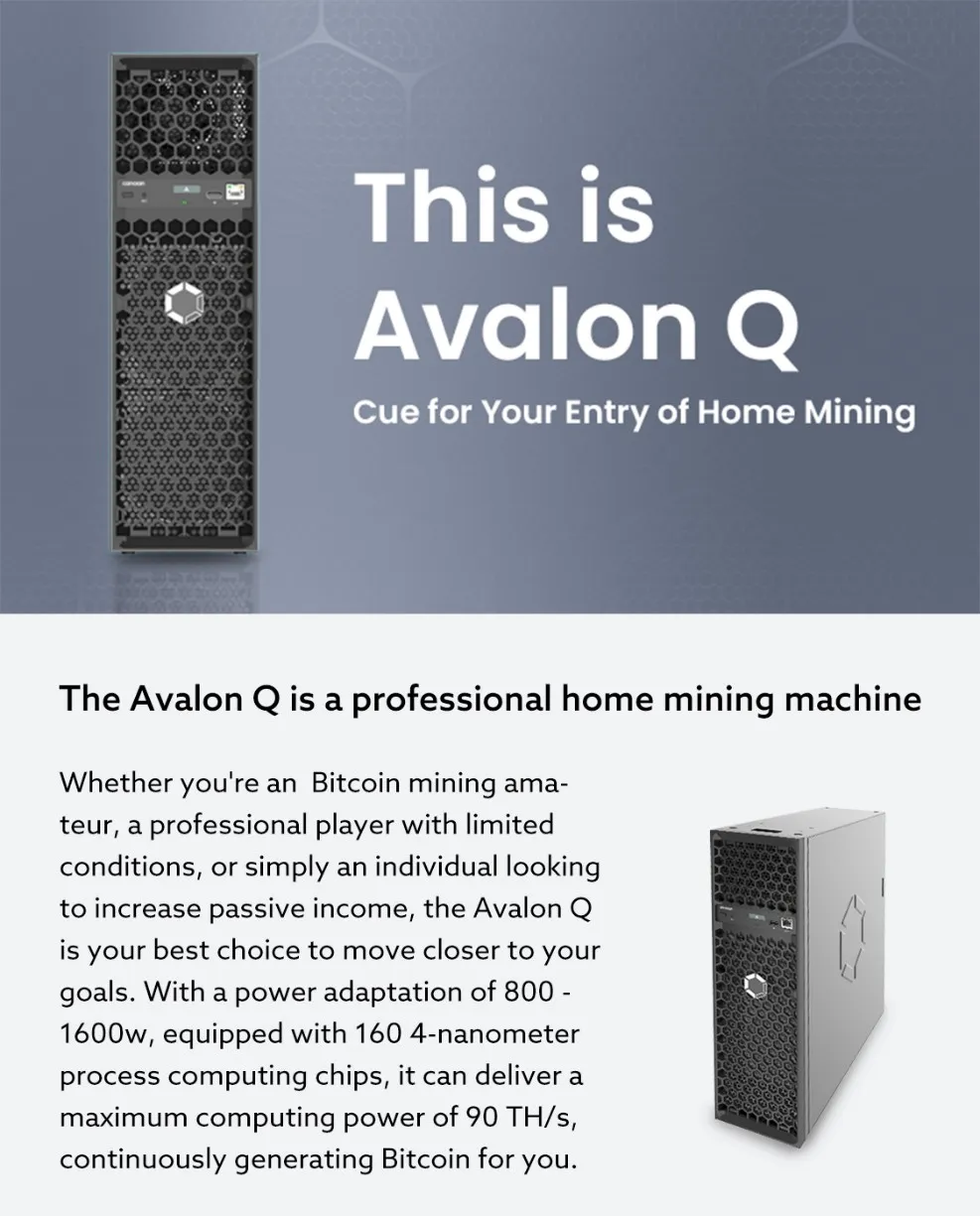 Canaan Avalon Q 90T – Home Bitcoin Miner