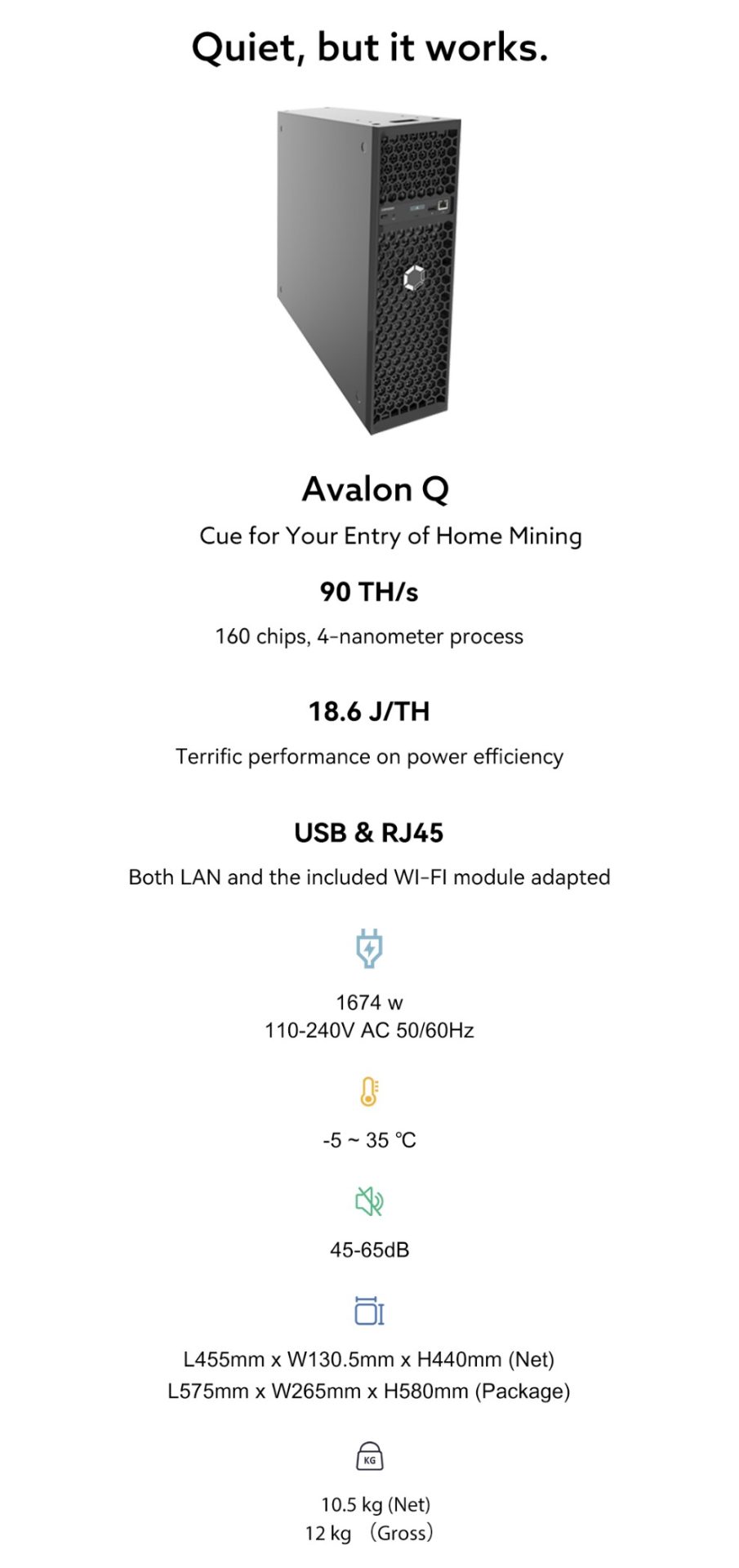 Canaan Avalon Q 90T – Home Bitcoin Miner